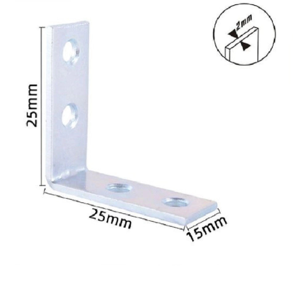 Trade Shop - Set 4 Pz Lastrine Lastrina Ad Angolo Angolare 25x25x15x2mm Con Viti Mobili 57110 -