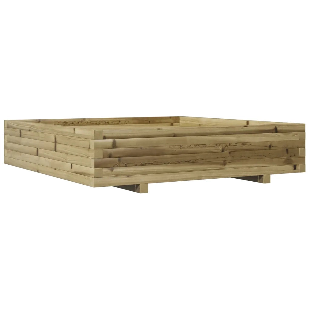 Fioriera | Cassetta per fiori | Vaso da Giardino 110x110x26,5cm in Legno di Pino Impregnato