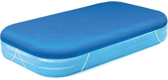 Pavimento per piscina rettangolare 262x175cm - Copertura per piscina rettangolare in PE - con cavo e impermeabile - forma perfetta - adatto per coperture per piscina rettangolare - trasparente e impermeabile - blu