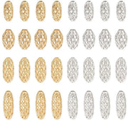 Accessori per gioielli - Uovo di riso con foro - 80 pezzi - Filigrana - 8 ~ 11 mm - Accessori per collane