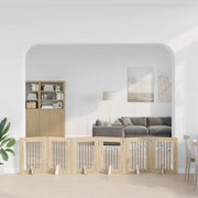 Cancello per cani pieghevole con supporti 6 pz Rovere Sonoma 892104