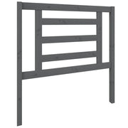 Testiera | Testata per Letto Grigia 96x4x100 cm in Legno Massello di Pino