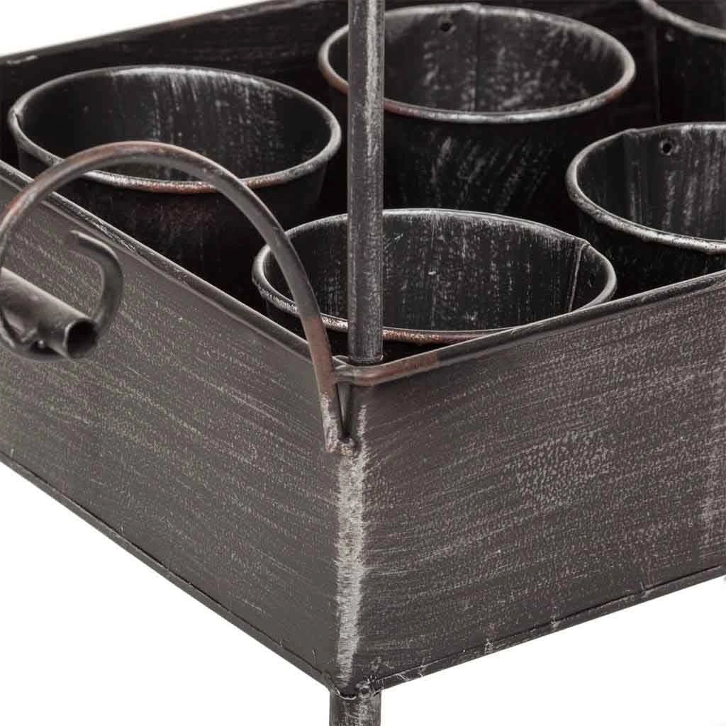 Carrello portafiori in metallo 43,5x27x52,5h