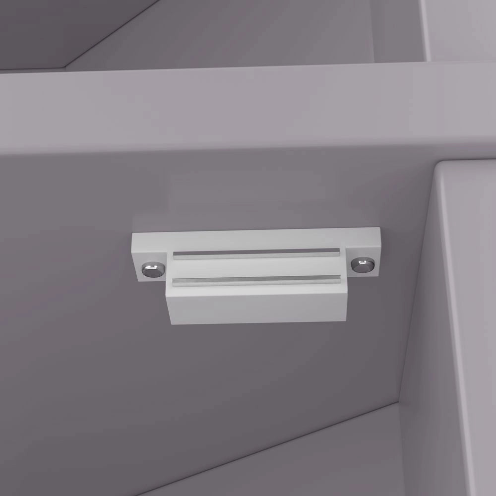Armoire de salle de bain triangulaire - Xylo - 36,5x24,5x170 cm - Grigio - Porte doppie, antiumidit??, poco ingombro