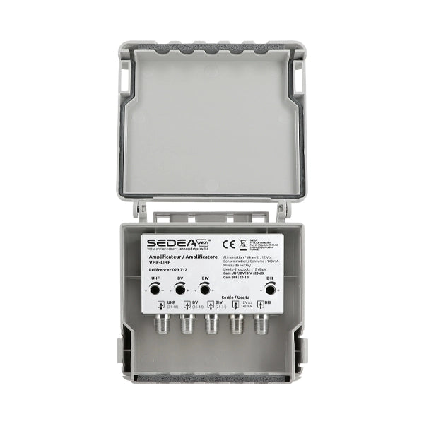 023712 Amplificatore VHF UHF | 4 voci | 20dB