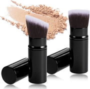 Kit di pennelli per trucco con applicazione kabuki - Pennello portatile per trucco - Set di 2 pennelli mini per trucco