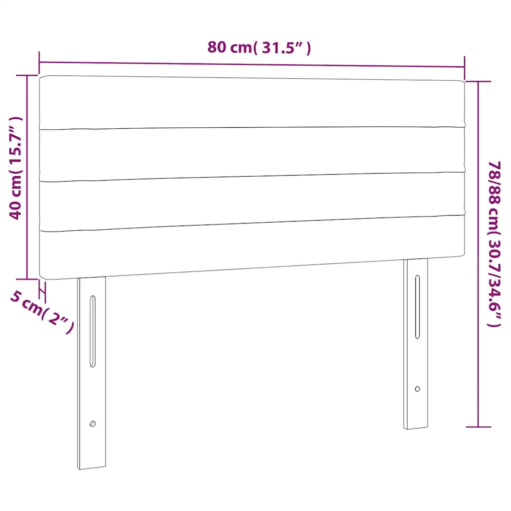 Testiera Blu Scuro 80x5x78/88 cm in Velluto 346114