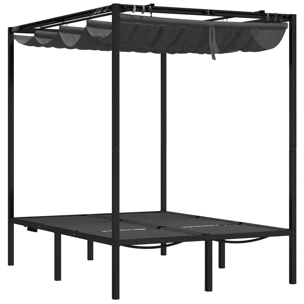 Lettino prendisole sedia a sdraio lettino prendisole letto da giardino mobili da giardino mobili da esterno doppi con tende laterali e superiori 02_0012740