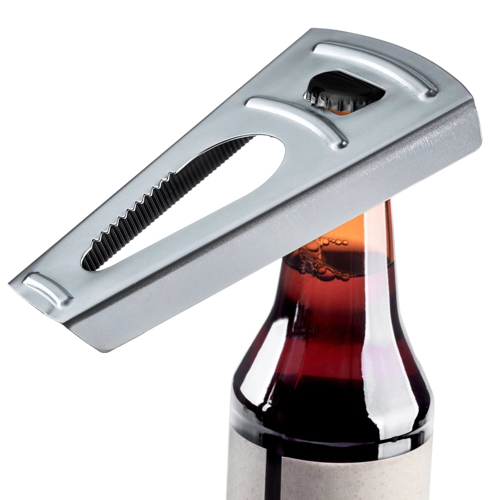 Apribottiglie KADAX per barattoli, bottiglie, coperchi e tappi, universale, manuale, 2 in 1