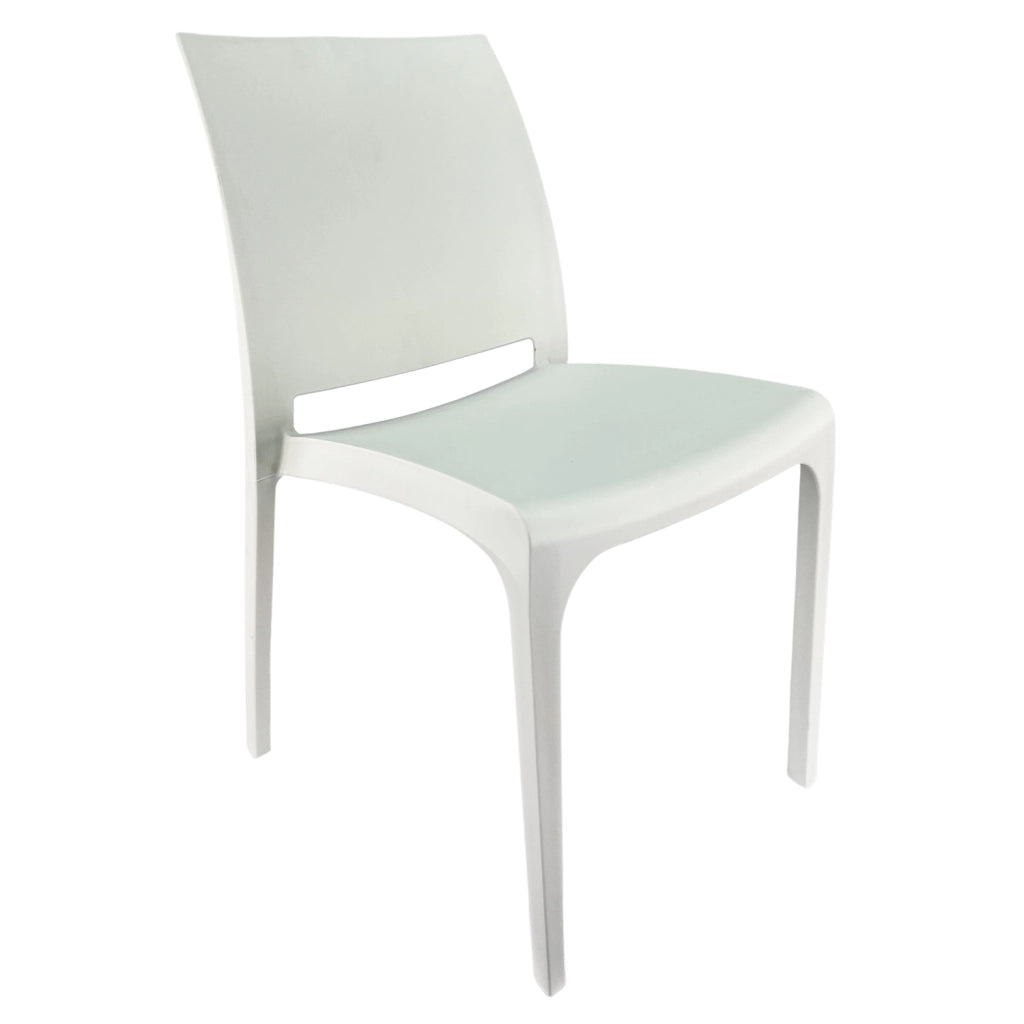 Marvin Sedia in Polipropilene Volga da Interno Esterno Giardino Impilabile Design Sedie Moderne per Patio Bianco/2 Sedie