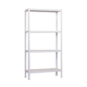 Scaffale in metallo Simon Rack senza viti colore bianco 4 ripiani 1600x1000x300 mm Made in Spain