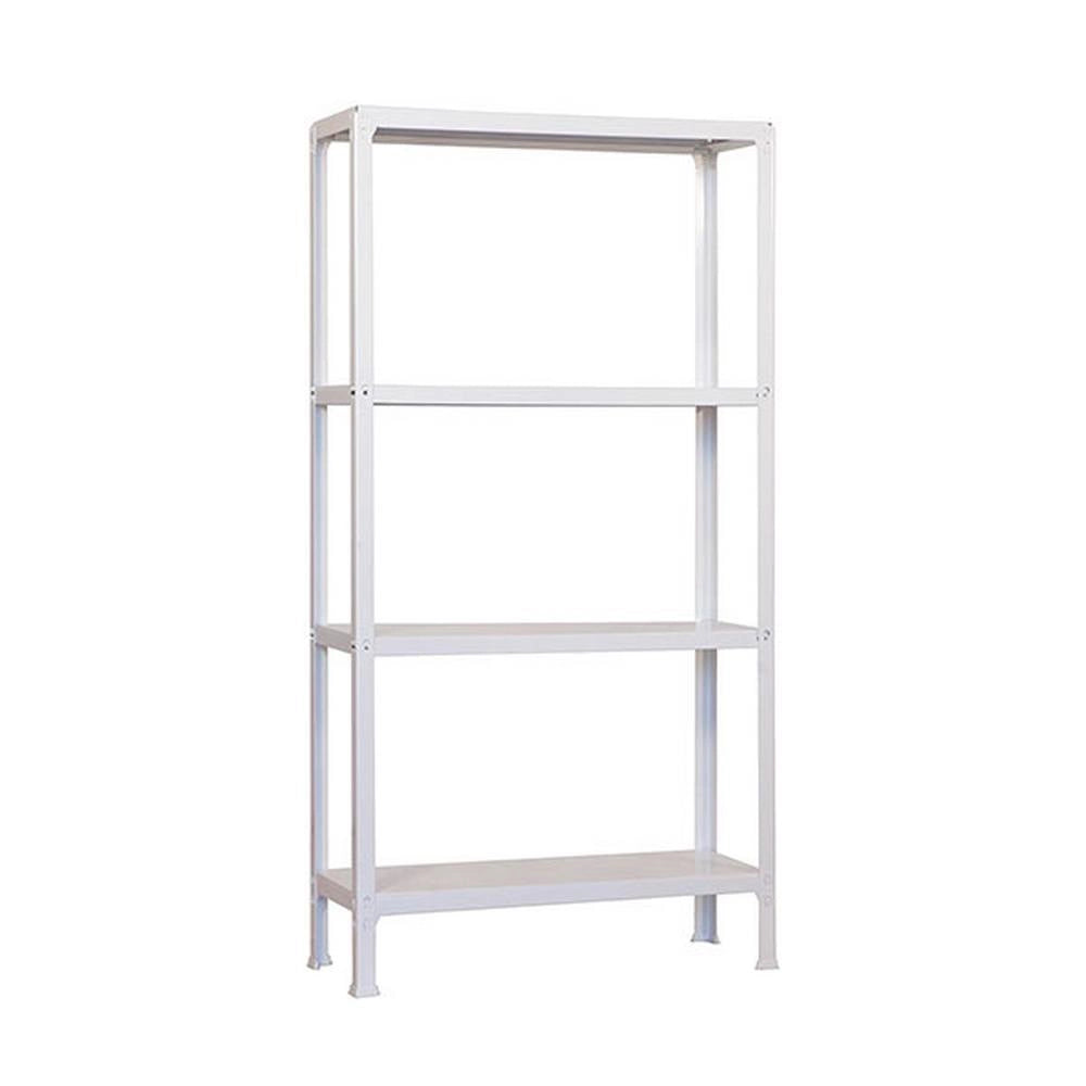 Scaffale in metallo Simon Rack senza viti colore bianco 4 ripiani 1600x1000x300 mm Made in Spain