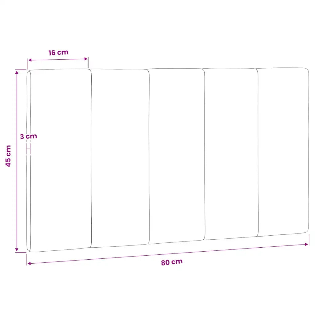 Cuscino Testiera Hanko Blu 80 cm in Velluto CFW4731337