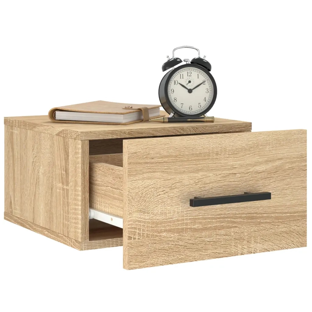 Comodino | Armadio da Notte | Mobiletto da notte a Muro Rovere Sonoma 35x35x20 cm