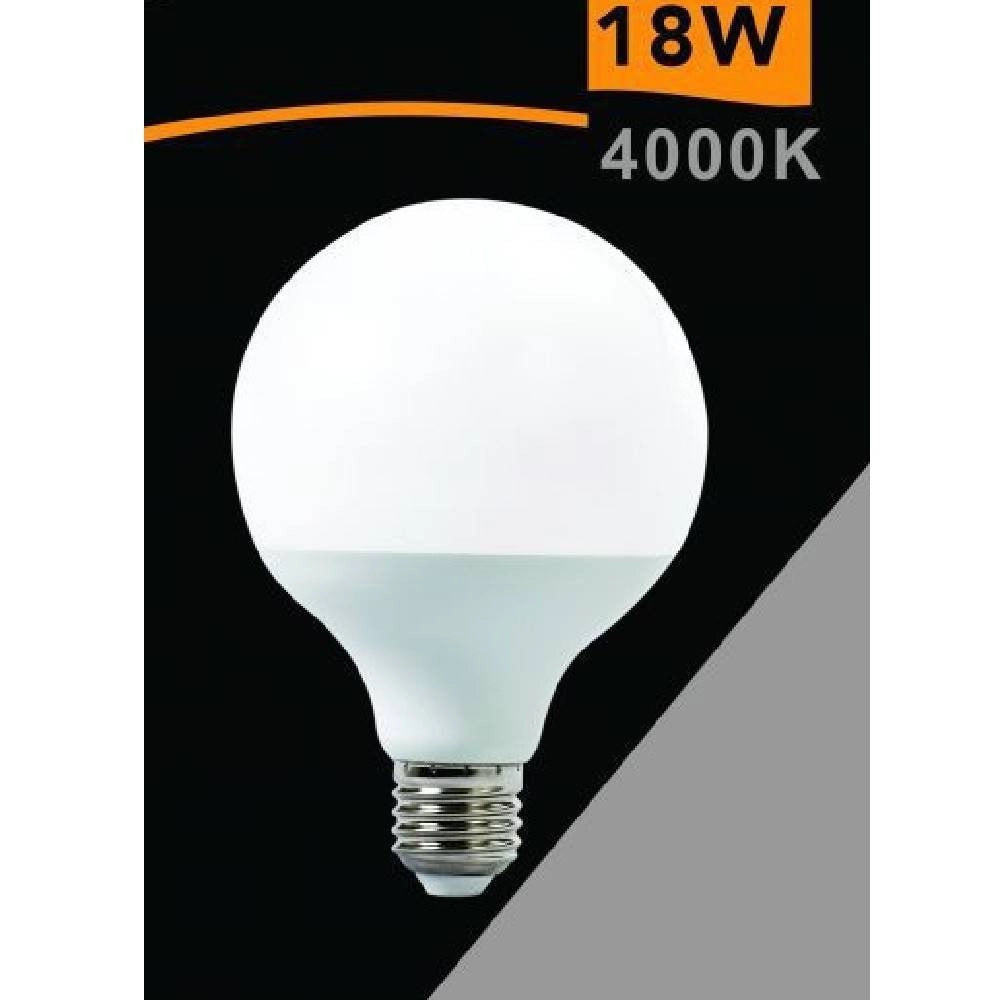 Trade Shop - Lampadina Led E27 G95 18w Forma A Globo Luce Bianca Calda Fredda Naturale G95-09 -
