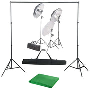 Kit per Studio Fotografico con Set di Luci e Fondale