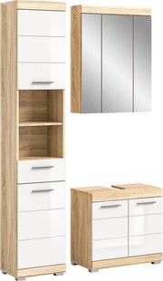 Set di vasca in eucalipto - Lavorato legno - Set di specchiatura - Certificato FSC - Eucalipto - 140cm x 66cm x 30cm
