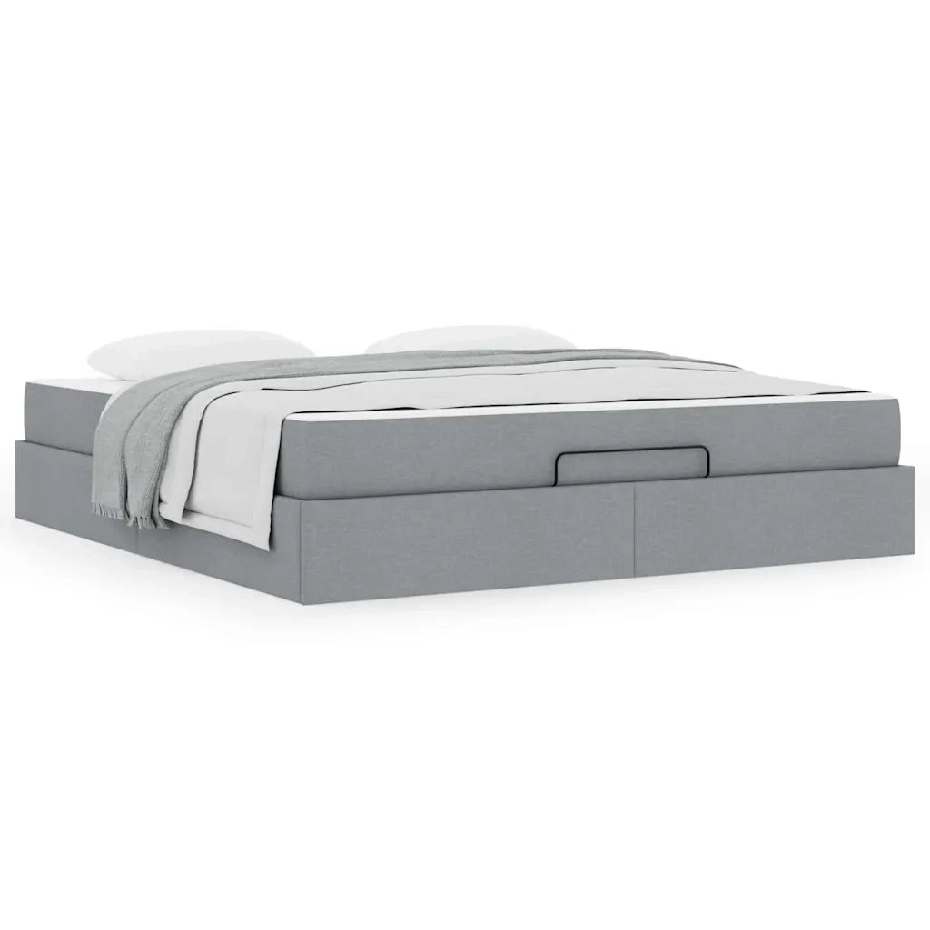 vidaXL Struttura del letto Grigio chiaro 180 x 200 cm Tessuto