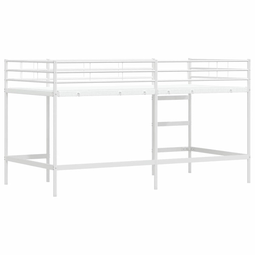 Struttura del letto loft per bambini Bianco 90 x 200 cm Acciaio