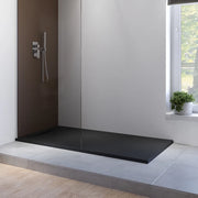 Piatto doccia 70x140 cm in marmoresina nero effetto pietra | Paros