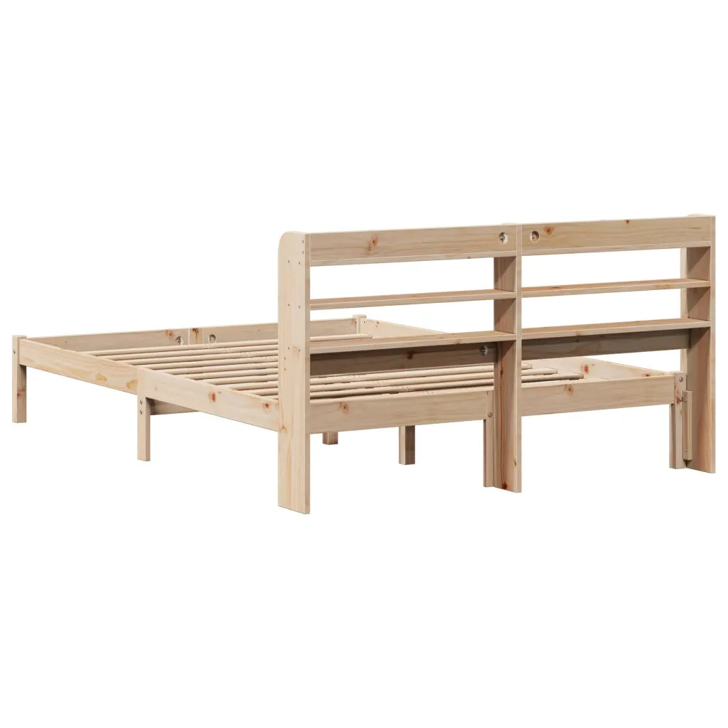 Letto senza Materasso-Struttura Letto 160x200 cm in Legno Massello di Pino 418658
