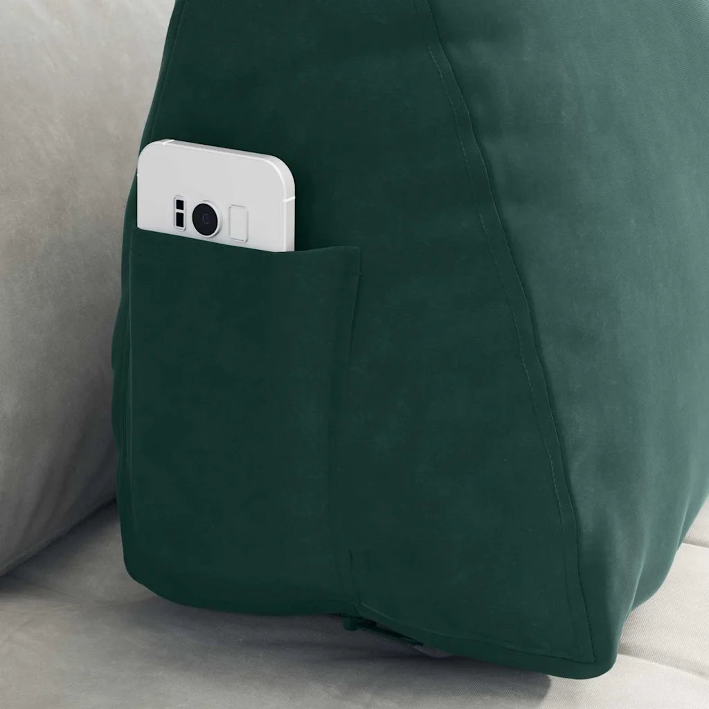 Cuscino per Schiena Verde Scuro 60 x 20 x 50 cm