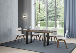 Tavolo Salvaspazio Allungabile 120/200x45/90x80/78 cm Tecno Double Noce