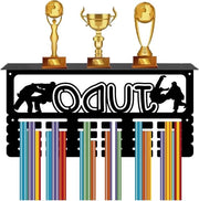 Display per medaglie sportive con piastra di trofeo e ganci - più di 70 medaglie