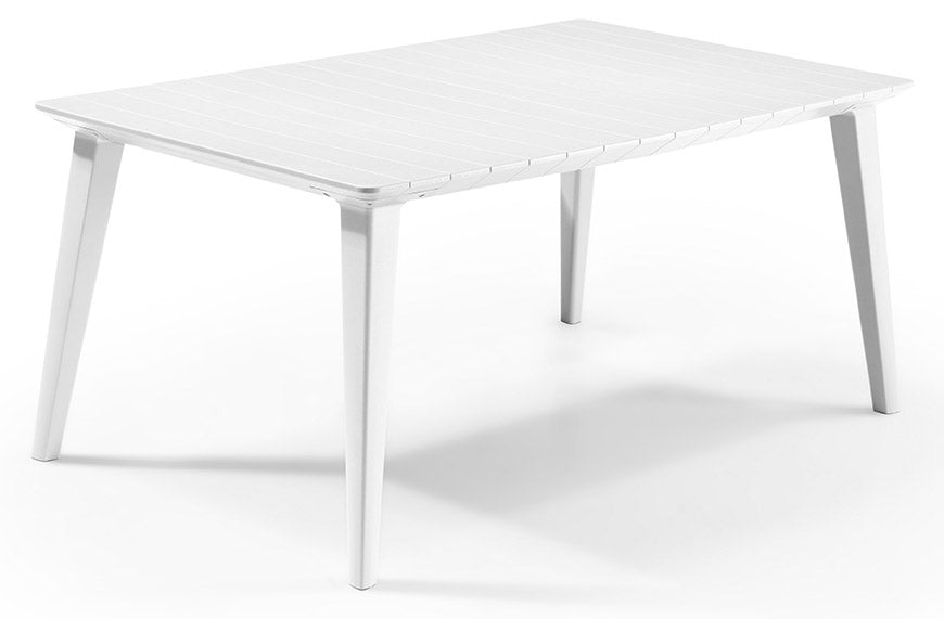 Tavolo da Giardino 157x98x74 cm in Resina Keter Lima 160 Bianco