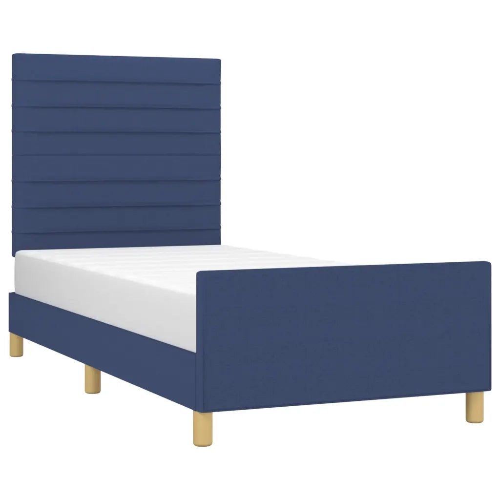 Giroletto senza Materasso Blu 100x200 cm in Tessuto