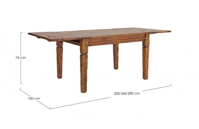 Tavolo Allungabile 200-245-290x100 cm Chateaux in Legno