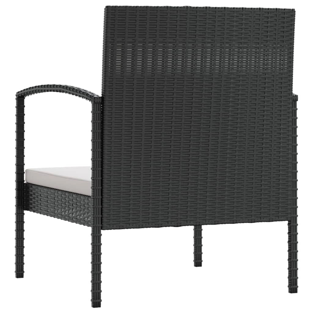 Set di mobili da giardino mobili da esterno 16 pezzi con cuscini resina intrecciata nera 02_0015878