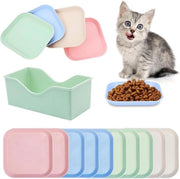 Cassetta per Gatti con Sistema di Rifornimento per Cibo Secco e Umido con Base di Stoccaggio
