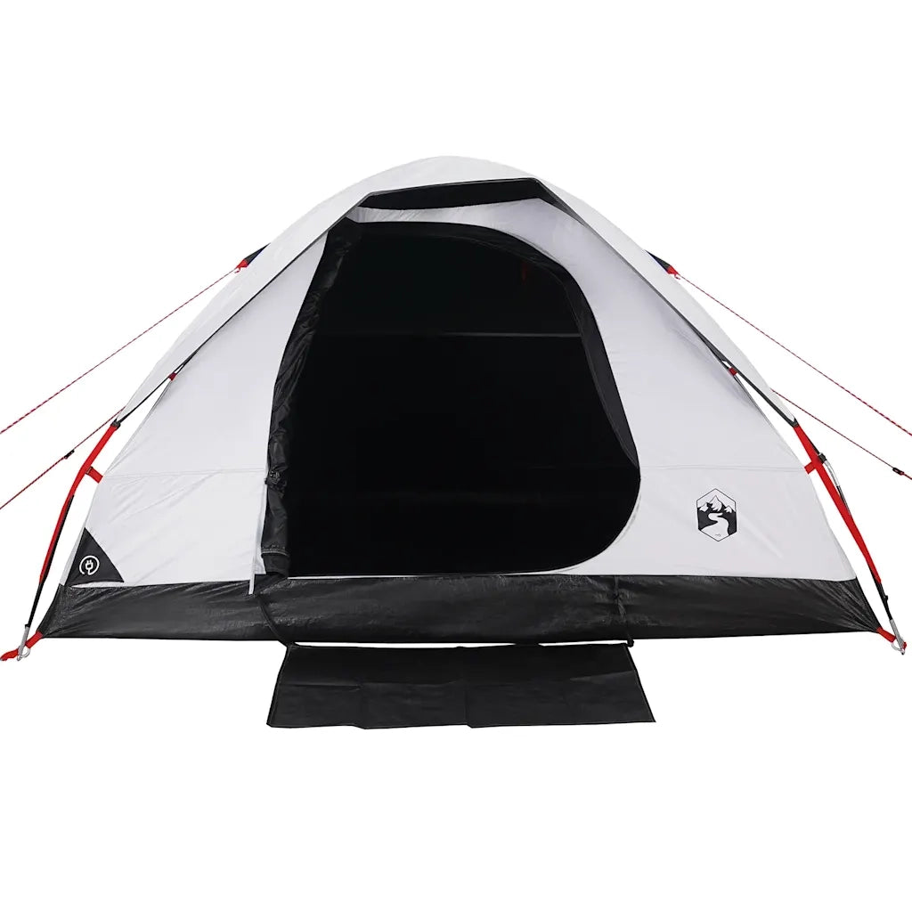 Tenda campeggio | Tenda da campo a Cupola 4 Persone Bianca Tessuto Impermeabile