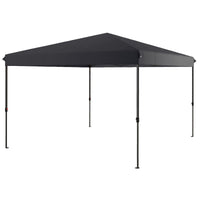 Gazebo Pieghevole 3.6x3.6m con Apertura a Bottone Altezza Regolabile e Borsa con Ruote Nero