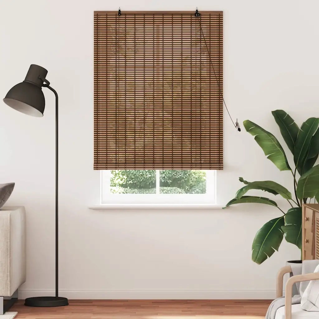 vidaXL Tenda per Finestra con tende Marrone 100 x 220 cm Bambù