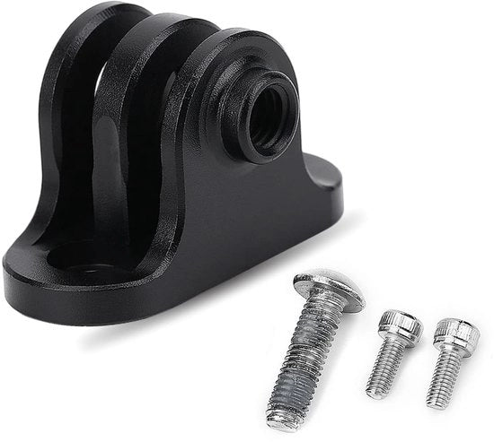 Montante per bicicletta per camera - Bevallaccio per camera - Solido e in acciaio inossidabile - Nero - Adatto per GoPro e altre telecamere - Accessorio per bicicletta per uso notturno.