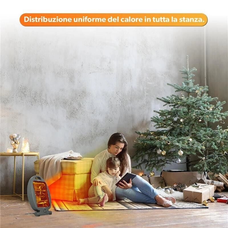 HIGH-TECH STUFA AL QUARZO 400-800 W PIEGHEVOLE 2 LIVELLI DI POTENZA CON SPEGNIMENTO AUTOMATICO
