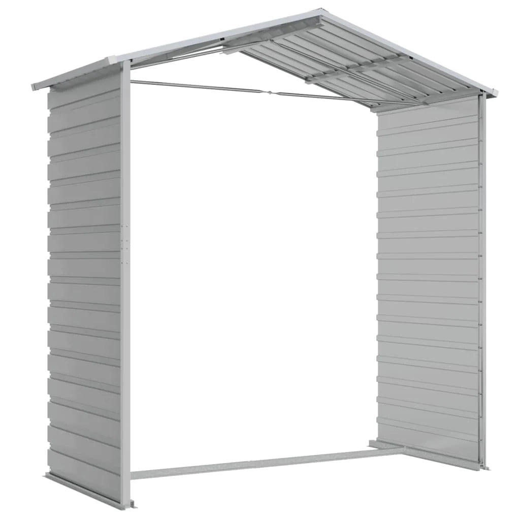 Casetta da giardino cabina ripostiglio capanno da esterno capanno per attrezzi robusta colore chiaro 191 x 130 x 198 cm acciaio zincato grigio 02_0022241