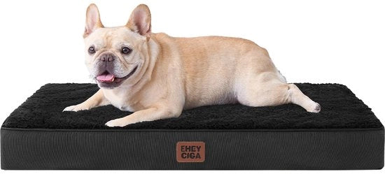 Letto per cani ortopedico per piccoli cani 76x51x9cm, lavabile, cuscino morbido per cani, materasso per cani per in banco, nero