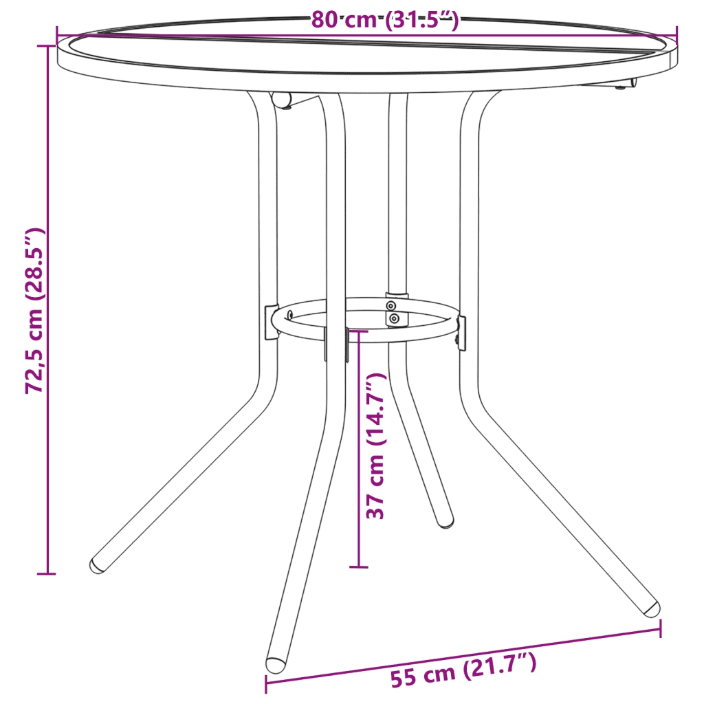 Set Sedie Giardino Impilabili 5 pz | Sedie da Esterno Antracite Acciaio Verniciato