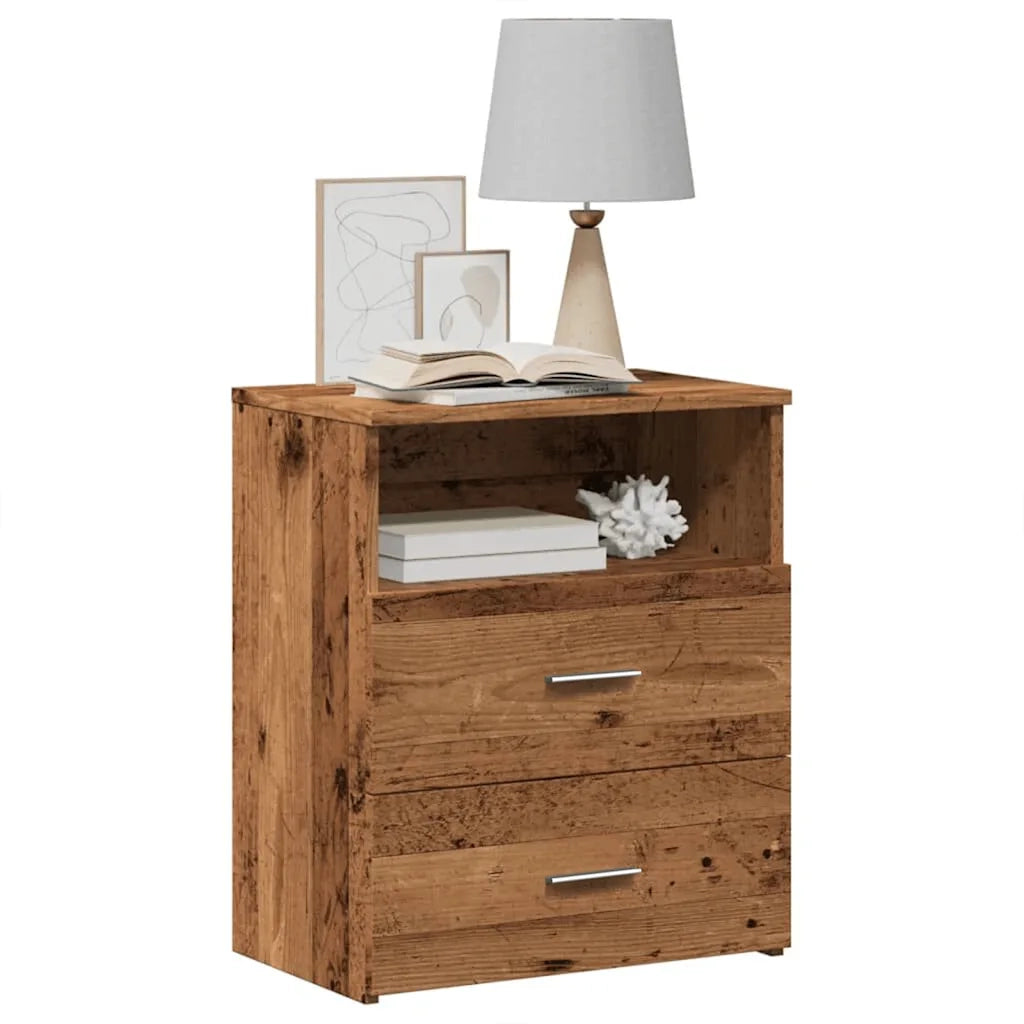 Comodino Legno Antico 50x32x60 cm in Legno Multistrato 856564