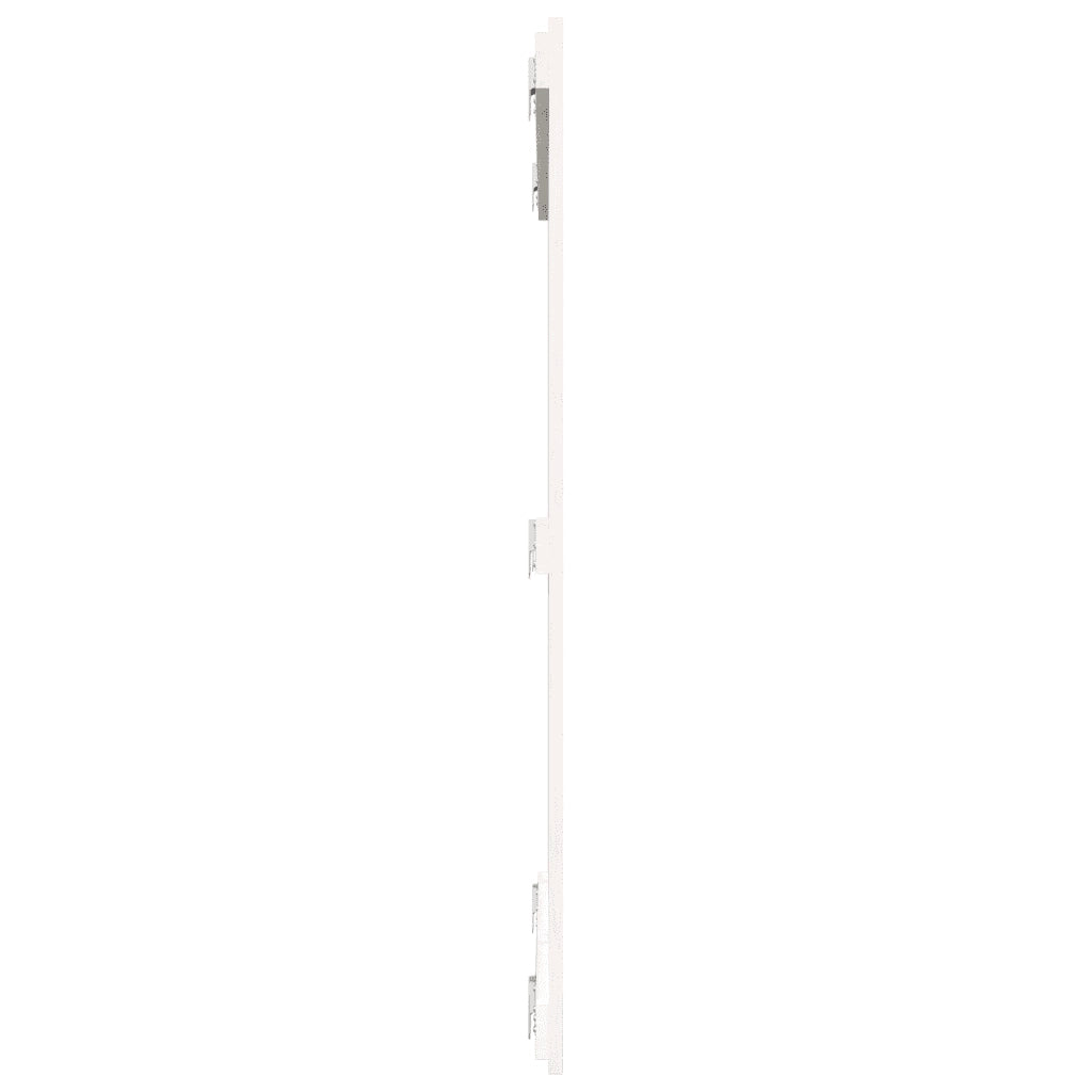Testiera | Testata da Parete Bianca 108x3x110cm in Legno Massello di Pino