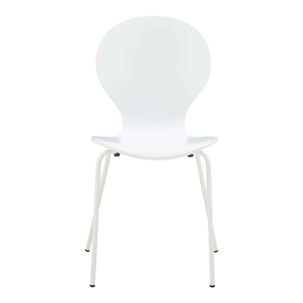 Set di 4 sedie da pranzo 85 x 48 x 50 cm design moderno robuste bianche 03_0009816