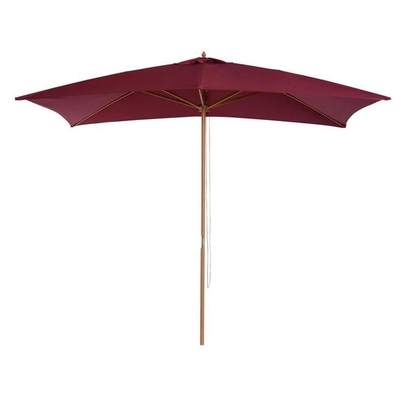 OMBRELLONE IN LEGNO DA ESTERNO GIARDINO 2 X 3 X 2.45 M BORDEAUX