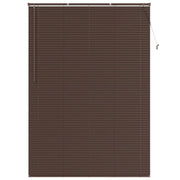Tenda Veneziana | Tenda a lamelle Marrone Scuro con Motivo 213 x 130 cm 25 mm PVC