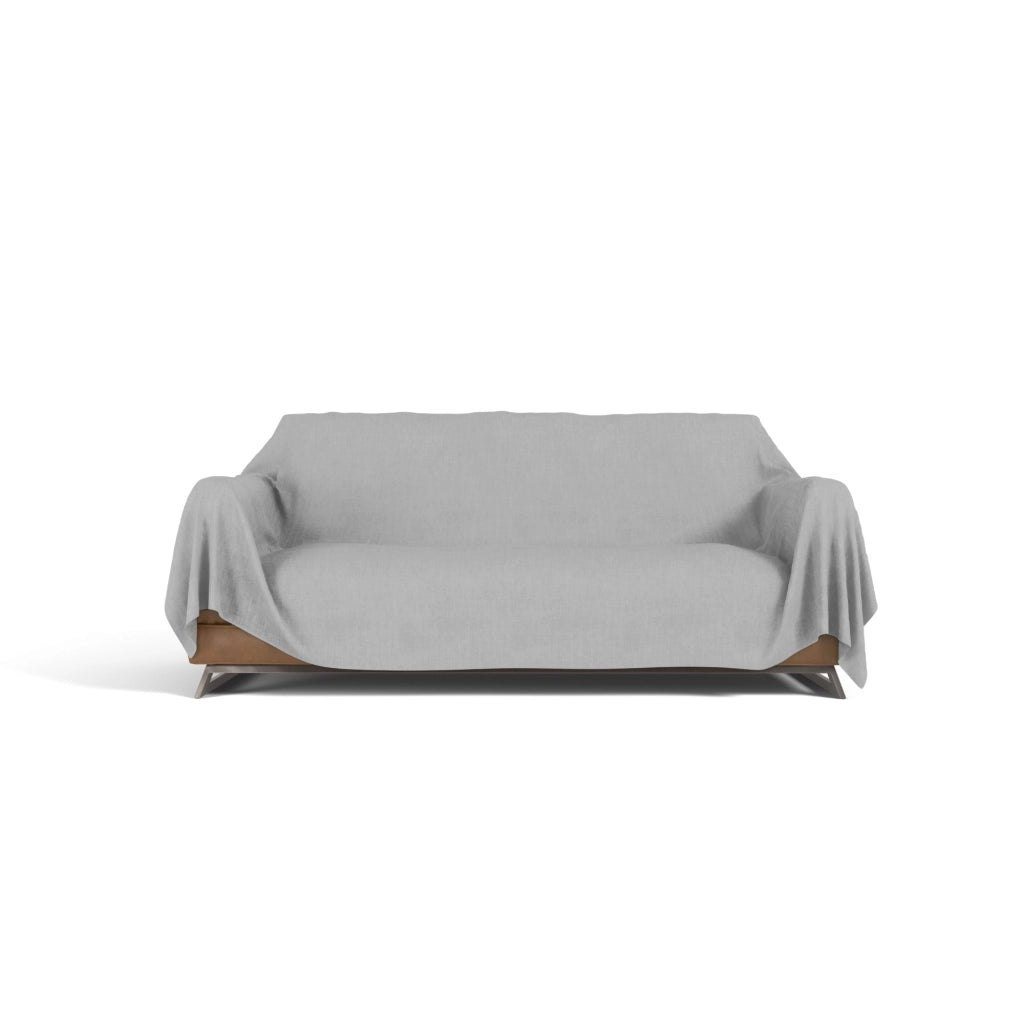 Telo Arredo Coprittutto Copridivano in Cotone Grigio Chiaro 170x300 cm