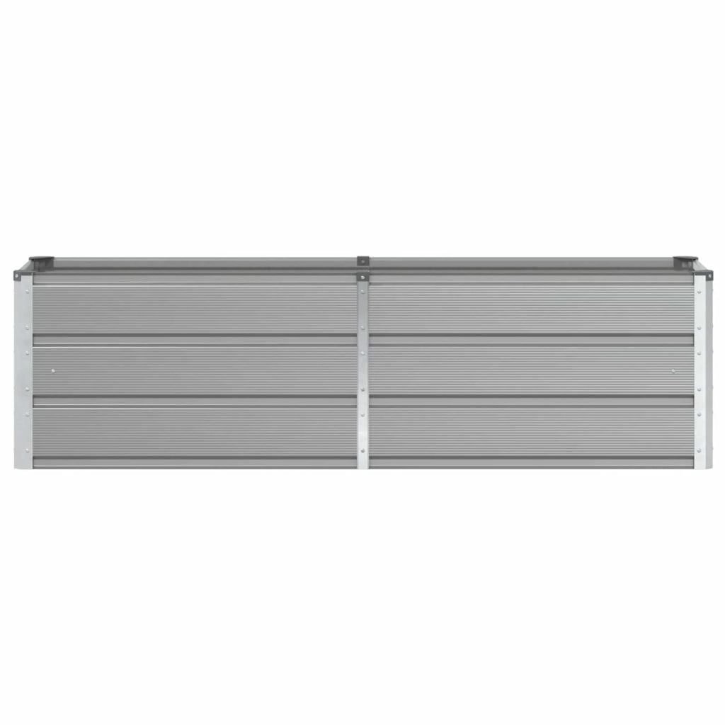 Fioriera di design moderna e versatile 160 x 40 x 45 cm in acciaio grigio chiaro 02_0059181