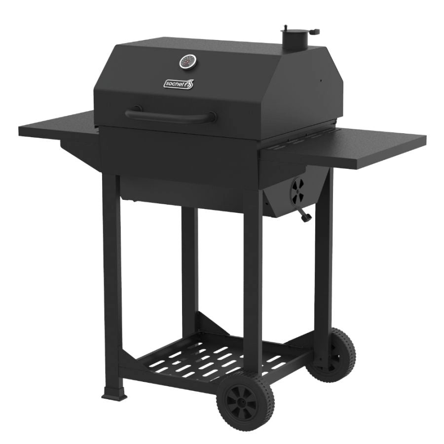 BARBECUE A CARBONE CON AFFUMICATORE GRIGLIA INOX 57X51 CM CLINT