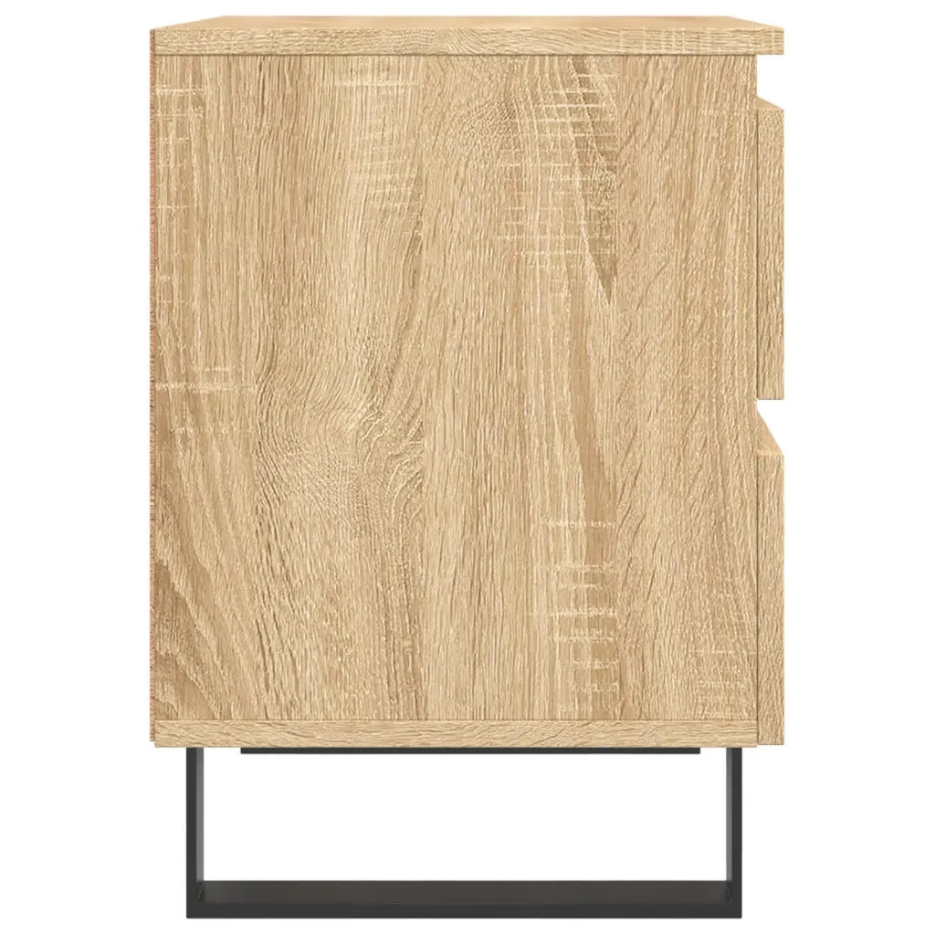Comodini 2pz-Set di 2 Tavolino da notte Rovere Sonoma 40x35x50 cm in Legno Multistrato 130761